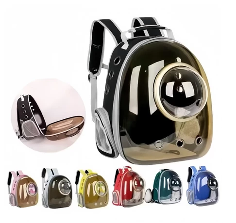 Mochila de Transporte Pet com Visor Panorâmico