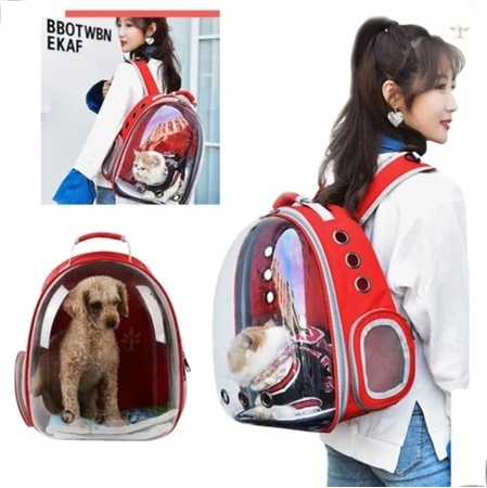 Mochila de Transporte Pet com Visor Panorâmico
