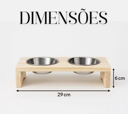 Comedouro e Bebedouro duplo - Antiderramamento