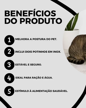 Comedouro e Bebedouro duplo - Antiderramamento